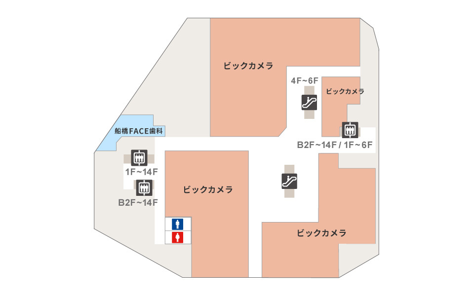 船橋フェイス4Fフロアマップ