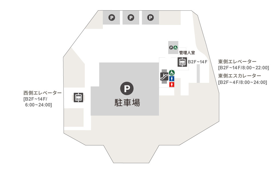 船橋フェイスB2Fフロアマップ