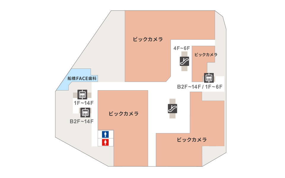 船橋フェイス4Fフロアマップ